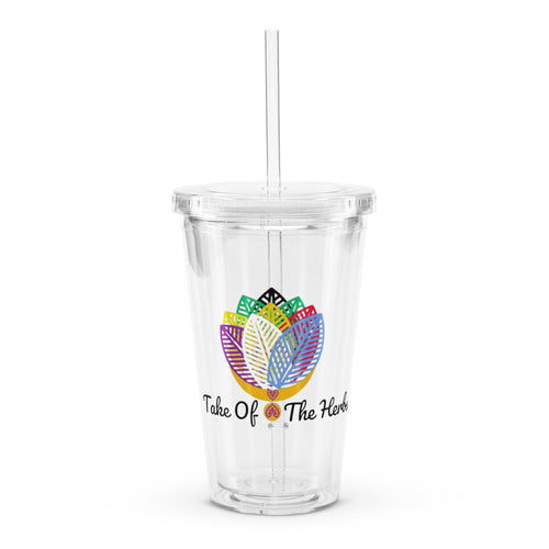 Clear plastic tumbler